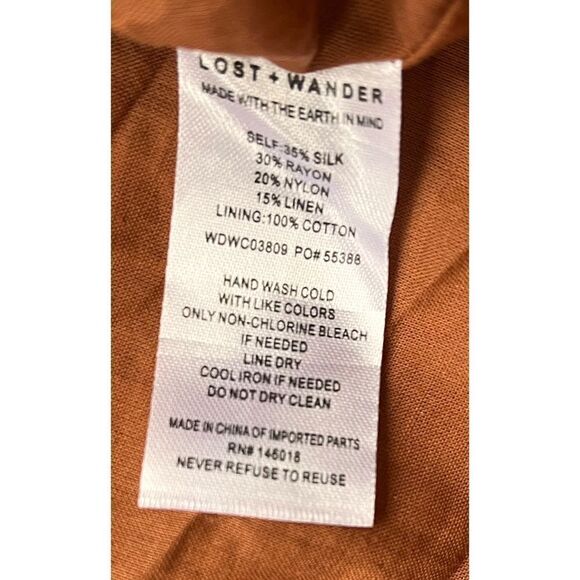 Lost & Wander Pacific Grove Mini Dress in Brown, Size XS - Picture 10 of 16